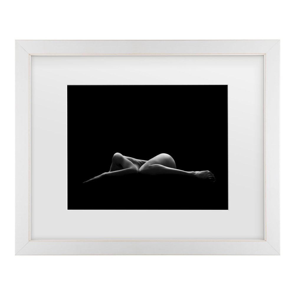 Trademark Fine Art Framed Wall Art - Leon Schroder 'Bodyscape' Wall Decor with Matted Frame