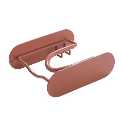 Hair Dryer Wall Holder, Sturdy Iron Hair Dryer Storage Rack, Space Saving Bathroom with Decorative Touch, No Damage, for Neat and Organized Bathroom (Brown)