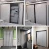 Lockable Multifold Sliding Door, 60 66 75 82 88 90 94 100 120 140 180 200 cm Folding Accordion Door Includes Track Kit, Room Divider Door for Bathroom Bedroom Kitchen Doorway(53x80in(134.6x203cm)) view 2