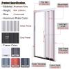 Lockable Multifold Sliding Door, 60 66 75 82 88 90 94 100 120 140 180 200 cm Folding Accordion Door Includes Track Kit, Room Divider Door for Bathroom Bedroom Kitchen Doorway(53x80in(134.6x203cm)) view 4