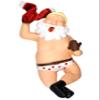 Tree Buddees Stripping Santa Funny Stripper Christmas Tree Topper - Large 10" view 3