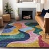 Addison Rugs Chantille ACN1120 Green 2'6" x 3'10" Indoor Outdoor Area Rug, Easy Clean, Machine Washable, Non Shedding, Bedroom, Entry, Living Room, Dining Room, Kitchen, Patio Rug view 2