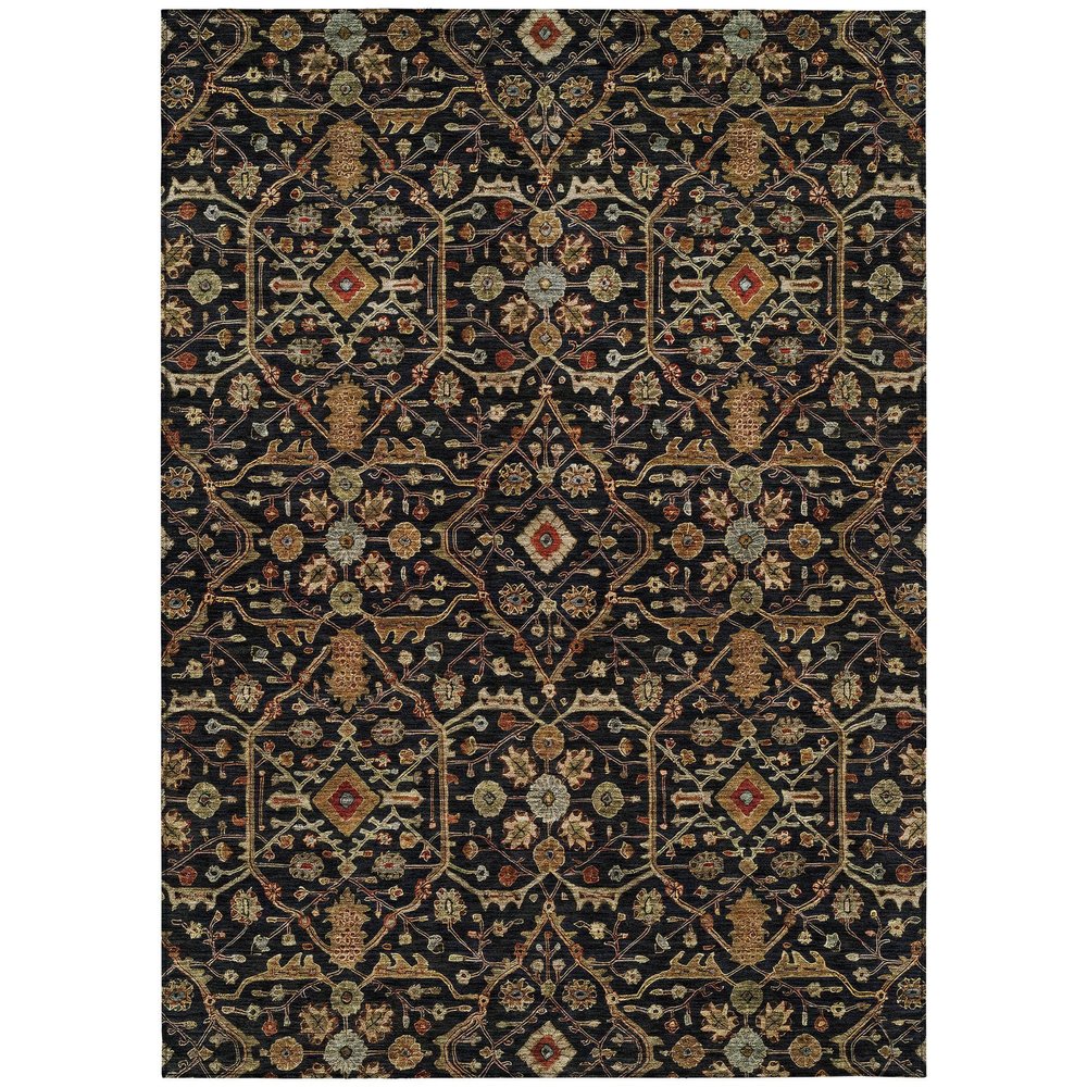 Addison Rugs Chantille ACN1130 Black 8' x 10' Indoor Outdoor Area Rug, Easy Clean, Machine Washable, Non Shedding, Bedroom, Entry, Living Room, Dining Room, Kitchen, Patio Rug