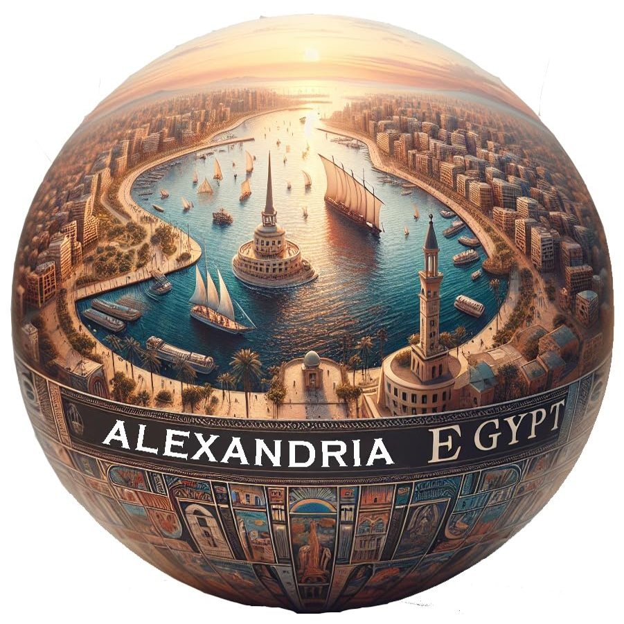 Alexandria Egypt Souvenir Destination Die Cut Decorative Flat Magnet 2-Inch