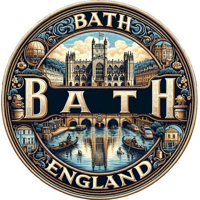 Bath England Souvenir Destination Die Cut Decorative Flat Magnet 2-Inch