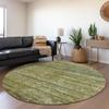 Addison Rugs Chantille ACN1166 Olive 8' x 8' Indoor Outdoor Round Rug, Easy Clean, Machine Washable, Non Shedding, Bedroom, Entry, Living Room, Dining Room, Kitchen, Patio Rug view 2