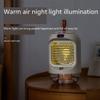 AQIANGJY Standing Fan Small Fan for Charging and Plugging in, 90 Oscillating Desk Fan, 3 Speed Settings Personal Fan, Warm Night Light Quiet, Pink- view 3