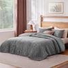 Sophia, Coverlet Set, King, Microfiber, Lightweight, Grey view 1