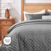 Sophia, Coverlet Set, King, Microfiber, Lightweight, Grey view 2