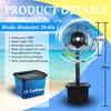 25.6in/30in Misting Fan Outdoor Industrial Fan With 11 Gallon Tank Speed Adjustable For Patio, Outside Restaurant, Garage, Gym, Factory Workshop(25.6in/320w) view 3