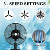 25.6in/30in Misting Fan Outdoor Industrial Fan With 11 Gallon Tank Speed Adjustable For Patio, Outside Restaurant, Garage, Gym, Factory Workshop(25.6in/320w) view 4