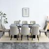 MUUOKY 71" Dining Table Set for 8,9 Piece Dining Table Set, Black Marble Dining Table with 8 PU Leather Dining Chairs for Kitchen, Dining and Living Room view 2