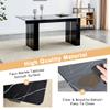 MUUOKY 71" Dining Table Set for 8,9 Piece Dining Table Set, Black Marble Dining Table with 8 PU Leather Dining Chairs for Kitchen, Dining and Living Room view 4