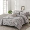 100% Cotton Ultra Luxury Tufted Duvet Cover Set, Elegant Tufted Duvet Cover Set with Stylish Textured Design (Gray, Twin XL 59" x 102") view 1