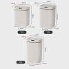 GLigeT Garbage Can Automatic Electric Garbage Can with Lid Large Household Living Room Kitchen Bathroom Toilet Large Capacity Trash Bin(14L) view 2