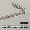 Flexible Ceiling Curtain Track, Bay Window Ceiling Curtain Rail L/U Shape Room Dividers Rod with Muti-pulley, Bendable Sliding Curtain Rail Track Single Pole or Living Room Bedroom(Champagne,250cm/98i view 3
