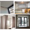 Flexible Ceiling Curtain Track, Bay Window Ceiling Curtain Rail L/U Shape Room Dividers Rod with Muti-pulley, Bendable Sliding Curtain Rail Track Single Pole or Living Room Bedroom(Champagne,250cm/98i view 4