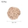 uxcell 15 Pcs Wicker Rattan Balls, 2inch Wood Decorative Balls Vase Fillers for Centerpiece Bowl Orbs Fillers Tree Wedding Home Decor, Beige view 2