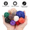 uxcell 15 Pcs Wicker Rattan Balls, 2inch Wood Decorative Balls Vase Fillers for Centerpiece Bowl Orbs Fillers Tree Wedding Home Decor, Beige view 3