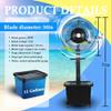 Industrial Misting Fan 25.6in/30in Pedestal Fan With 3 Cooling Speeds 11 Gallon Water Tank Fan For Patios Workshop Warehouse Industrial Warehouse Outside(30in/380w) view 3