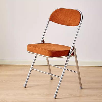 LLZJDDPLY Folding Chairs, Fabric Dining Chair Set with Metal Frame, Padded Seat and Back, Non-Slip Foot Pads, Foldable Office Chair, for Home Office, Guest Room, Conference Room(Brown)