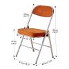 LLZJDDPLY Folding Chairs, Fabric Dining Chair Set with Metal Frame, Padded Seat and Back, Non-Slip Foot Pads, Foldable Office Chair, for Home Office, Guest Room, Conference Room(Brown) view 2