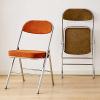 LLZJDDPLY Folding Chairs, Fabric Dining Chair Set with Metal Frame, Padded Seat and Back, Non-Slip Foot Pads, Foldable Office Chair, for Home Office, Guest Room, Conference Room(Brown) view 3