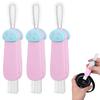 3pcs 3-in-1 Cup Lid Cleaning Brush, Multifunctional Cup Lid Gap Cleaning Brush Cup Lid Cleaner Tight Spaces Bottle Crevice Cleaning Brush for Home Kitchen Cleaning Tools (pink) view 1