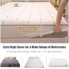 SUZEPER Washed Cotton Embroidery Mattress Protector with 2 Pillowcases, Thicken Mattress Cover Protector,Breathable Mattress Topper Fitted 11" Deep Pocket for Bedroom(2.0M Bed 78.7x86.6in 3PCS, Blue) view 4