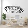 Metal Solar System Wall Art, Metal Galaxy Wall Decor, Planet Metal Wall Decor, Space Wall Decor, Science Wall Art, Wall Art for Living Room, Wall Hanging Decor, Wall Art for Kids Room (Silver, 48x19in|121x48cm) view 2