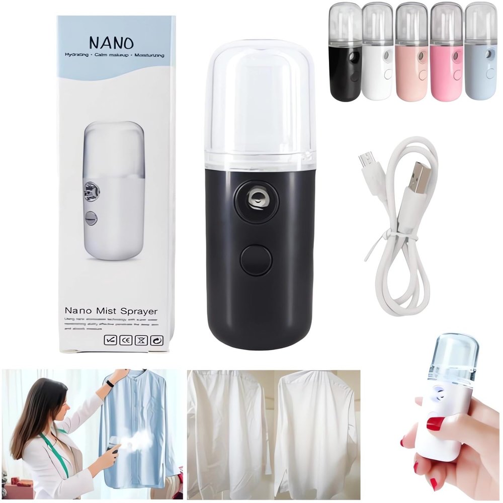 Easy Care Sunshine 15s Heat-Up Mini Travel Steamer - 2024 New Rechargeable Cordless Clothes Steamer Battery Operated Eco-friendly, Handheld Garment Fabric Steam Iron for Travel Home (1PC-Black)