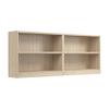 Bush Furniture Universal Small 2 Shelf Bookcase in Natural Elm - Set of 2, Matching Storage and Display Bookshelves for Home Office or Living Room Organization view 1