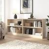 Bush Furniture Universal Small 2 Shelf Bookcase in Natural Elm - Set of 2, Matching Storage and Display Bookshelves for Home Office or Living Room Organization view 2