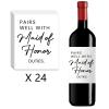 HIENAJ 24Pcs Maid of Honor Wine Labels, Bridesmaid Proposal Gifts, Wedding Engagement Gift for Maid of Honor, Bridesmaid Wine Bottle Stickers view 1