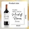 HIENAJ 24Pcs Maid of Honor Wine Labels, Bridesmaid Proposal Gifts, Wedding Engagement Gift for Maid of Honor, Bridesmaid Wine Bottle Stickers view 2
