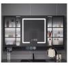 QWEASDF Led Medicine Cabinet Mirror,Lighted Medicine Cabinet with Mirror,Surface Mount Medicine Cabinet Mirror for Bathroom Medicine Cabinet with Lightswith Tissue Opening(B,W80*H75cm/W31.4*H29.5in) view 1