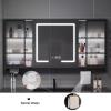 Lighted Medicine Cabinet with Mirror,Led Medicine Cabinet Mirror,Medicine Cabinet Mirror for Bathroom Medicine Cabinet with Lights, With towel rack Touch Switch(White,W120*H75cm/W47.2*H29.5in) view 4