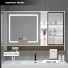 Led Medicine Cabinet Mirror, Lighted Medicine Cabinet with Mirror,Medicine Cabinet Mirror for Bathroom Medicine Cabinet with Lights, With towel rackPaper towel port(Black,W60*H75cm/W23.6*H29.5in) view 3