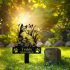 Personalized Cat Grave Marker Burmese Cat Playing with Butterfly Memorial Garden Stake 8x8 inch Burmese Loss Gift Sympathy Gift (Playing with Butterfly) view 2