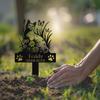 Personalized Cat Grave Marker Burmese Cat Playing with Butterfly Memorial Garden Stake 8x8 inch Burmese Loss Gift Sympathy Gift (Playing with Butterfly) view 3