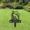 Personalized Cat Grave Marker Burmese Cat Playing with Butterfly Memorial Garden Stake 8x8 inch Burmese Loss Gift Sympathy Gift (Playing with Butterfly) view 4