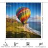 LMNGH Shower Curtain Set Hawaii Hot Air Balloon Bathroom 4 Set with Non-Slip Rugs Toilet Lid Cover and Bath Mat Waterproof Bath Accessories for Bathroom Decor Set 72" X 72" view 2