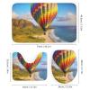 LMNGH Shower Curtain Set Hawaii Hot Air Balloon Bathroom 4 Set with Non-Slip Rugs Toilet Lid Cover and Bath Mat Waterproof Bath Accessories for Bathroom Decor Set 72" X 72" view 3
