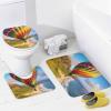 LMNGH Shower Curtain Set Hawaii Hot Air Balloon Bathroom 4 Set with Non-Slip Rugs Toilet Lid Cover and Bath Mat Waterproof Bath Accessories for Bathroom Decor Set 72" X 72" view 4