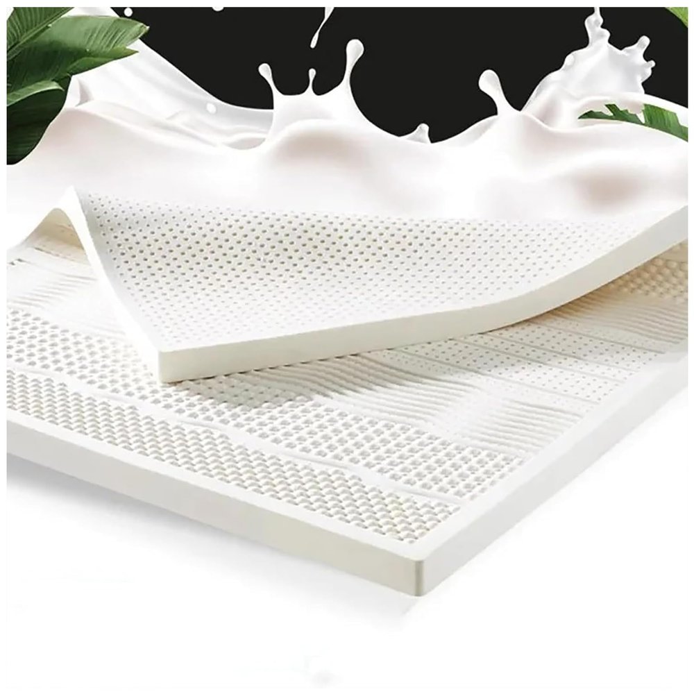 BIRJXVTO 100% Natural Latex Mattress Topper - Medium Firmness - 2/3/4 Inch - Mattress Topper for Sofa Bed, Caravan, Hard Mattress,3in,135x200cm(53x79in)
