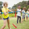 Field Day Tug of War Rope for Kids and Adults, Outdoor Lawn Yard Family Reunion Birthday Games, Team Building Games for Carnival Party, Outside Backyard Camping Picnic Party, School Party (Blue) view 3