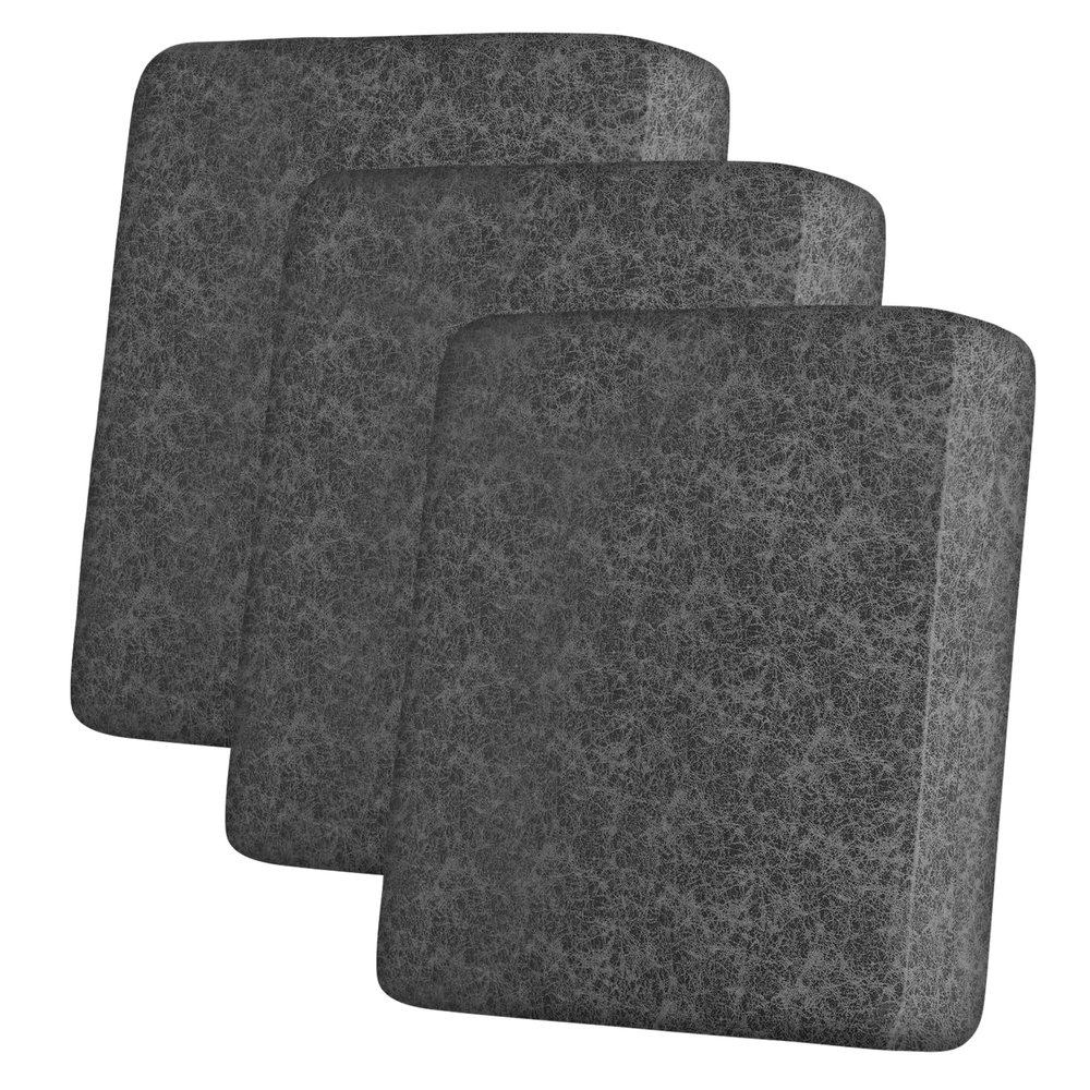 ANARACHON Leather Look Couch Cushion Covers Sofa Seat Slipcovers Sets Couches Furniture Protector for Sectional Armchair Loveseat Pets Kids Stretch Spandex Fabric (3 Cushion Sofa, Light Grey-04)