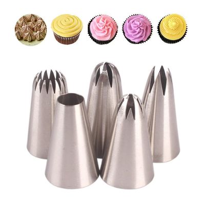 DJFKDYHPE DIY Cake Decorating Tools,Cake Piping Tips 1m#2a#2D#2f#6b Icing Piping Pastry Nozzles for Cakes Fondant Decor Confectionery Flower Cream Nozzle Icing Nozzles