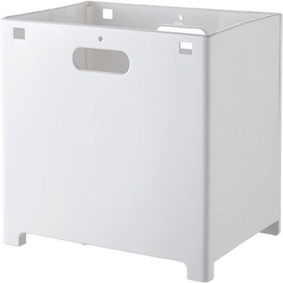 NPQPNAFC Rolling Laundry Basket Foldable Laundry Basket No Punching Bathroom Plastic Home Storage Box Portable Storage Box Basket(White)