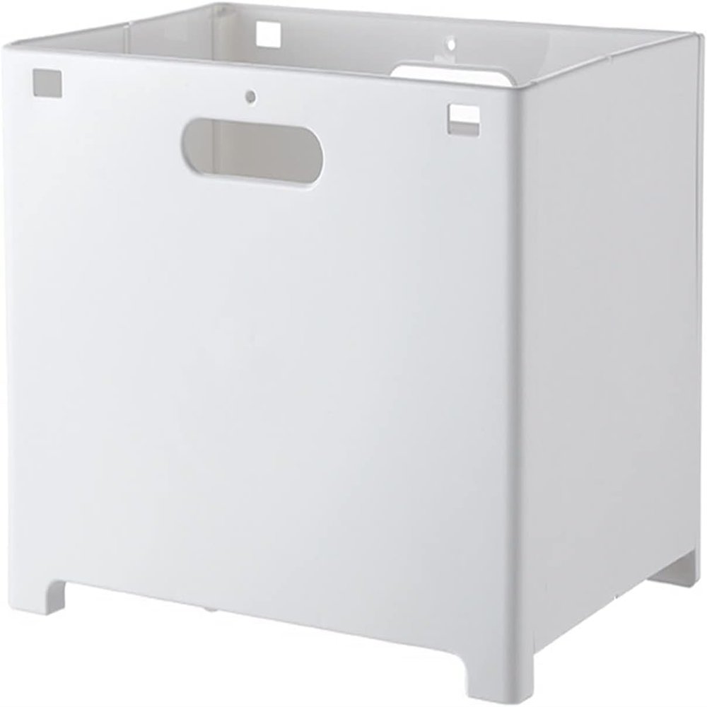 NPQPNAFC Rolling Laundry Basket Foldable Laundry Basket No Punching Bathroom Plastic Home Storage Box Portable Storage Box Basket(White)